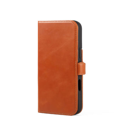 Aaronscase Genuine Leather iPhone 16 Pro Wallet Case (Wholesale/Manufacturer)