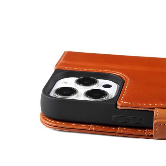 Aaronscase Genuine Leather iPhone 16 Pro Wallet Case (Wholesale/Manufacturer)