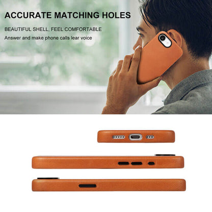 Aaronscase Handmade Genuine Leather Phone Case for iPhone 16e (Wholesale/Manufacturer)