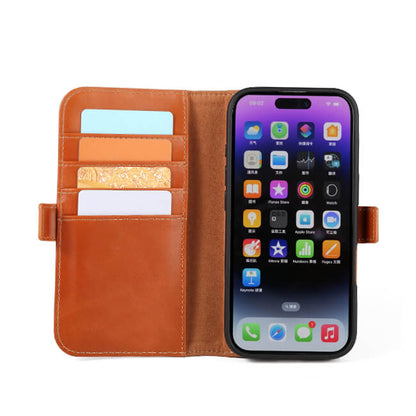 Aaronscase Genuine Brown Leather iPhone 16 Pro Max Case (Wholesale / Manufacturer)