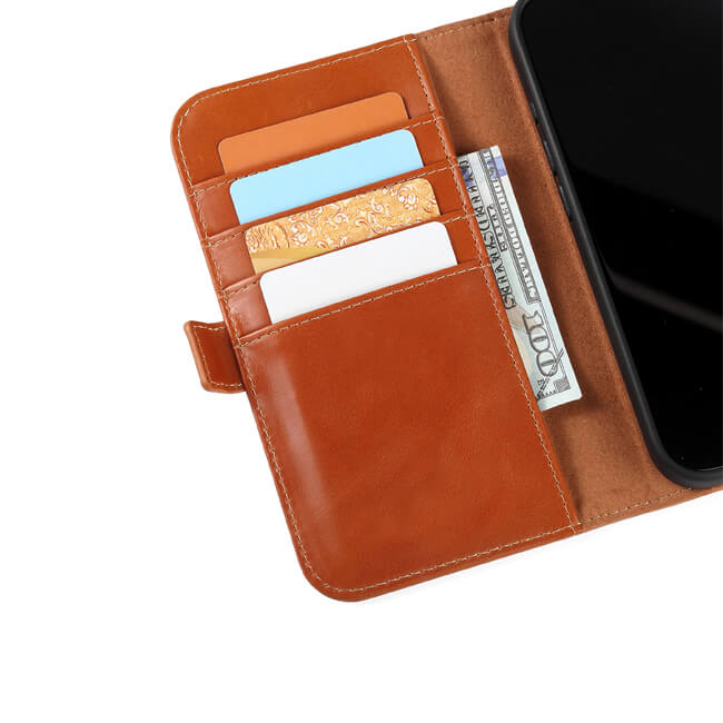 Aaronscase Genuine Brown Leather iPhone 16 Pro Max Case (Wholesale / Manufacturer)