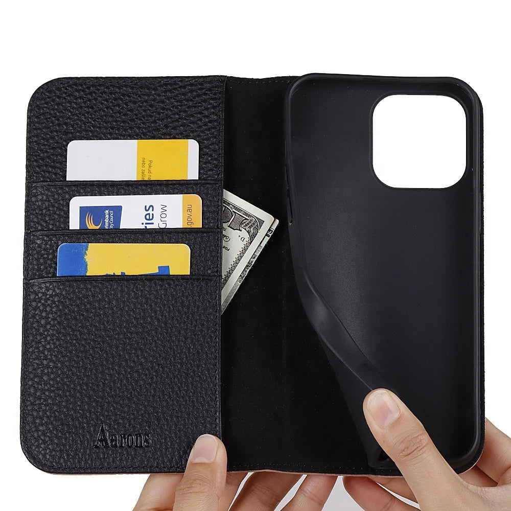Genuine Leather Flip Card Holder image 4