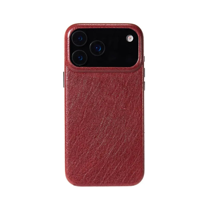 Pebble Leather Slim Full Wrap Shockproof Phone Case for iPhone 17 Series - image 1