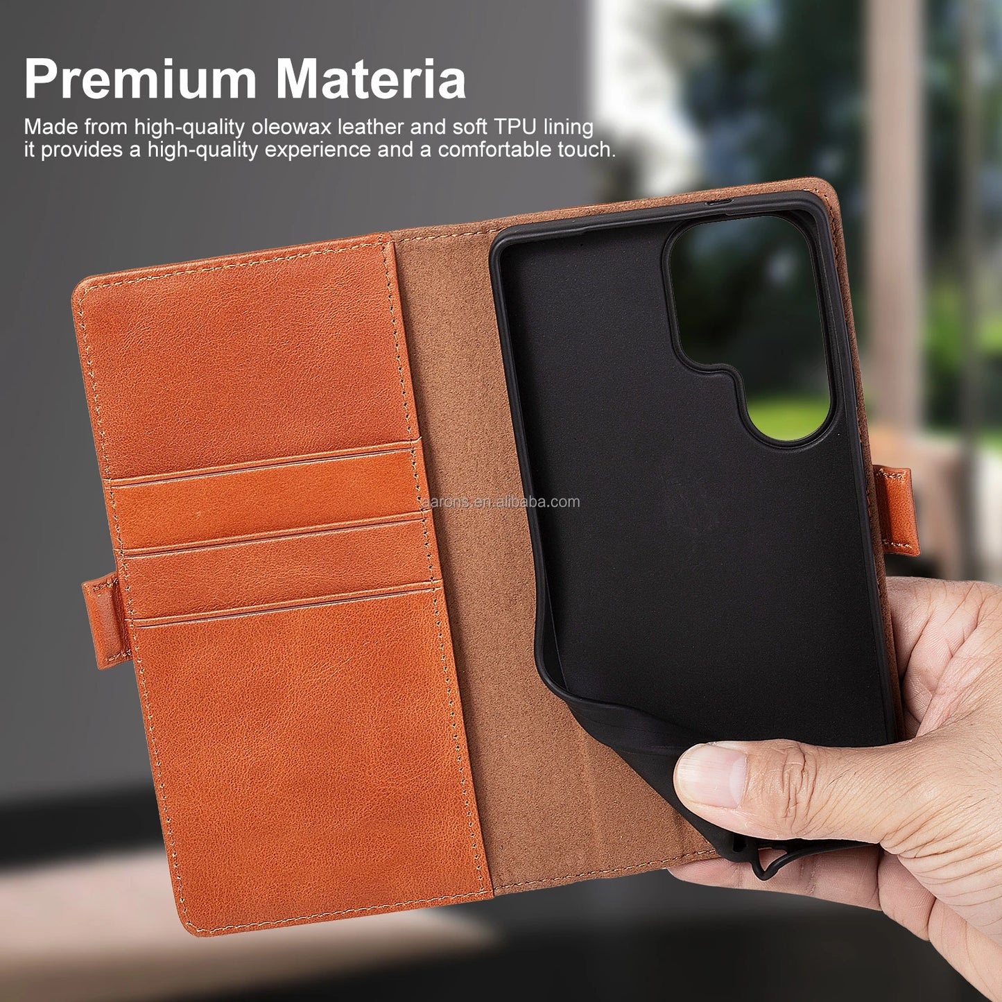 Genuine Leather Phone Case for Samsung Galaxy S25 Series - image 5