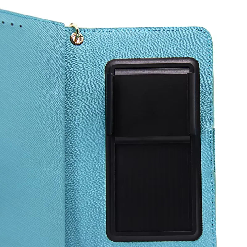 Genuine Leather Crossbody Wallet Phone Case for Customizable Device Models image 5