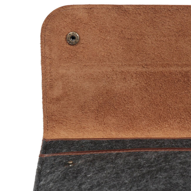 Aaronscase Fine Leather and Fleece Sleeve Bag (Wholesale/Manufacturer)