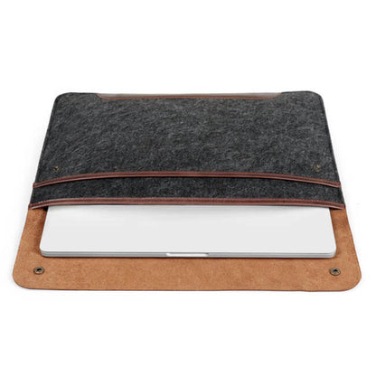Aaronscase Fine Leather and Fleece Sleeve Bag (Wholesale/Manufacturer)