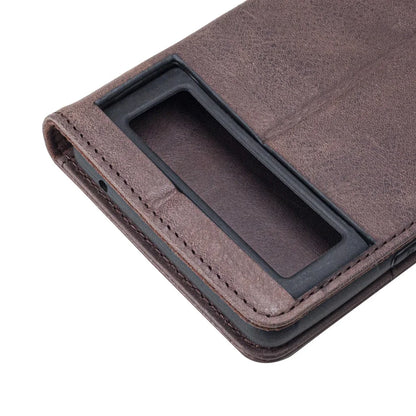 Genuine Leather Folio Wallet Phone Case for Customizable Device Models image 6