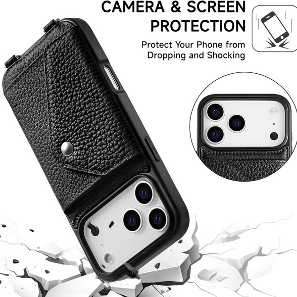 Aaronscase Premium Leather Crossbody Wallet Phone Case (Wholesale/Manufacturer)
