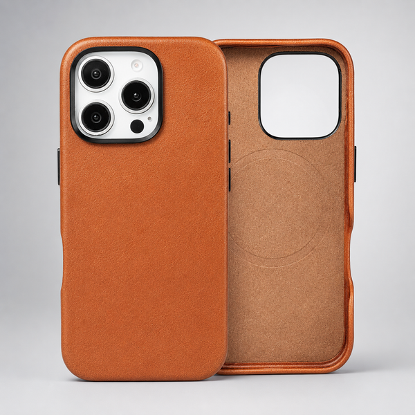 Genuine Leather Slim Back Cover for iPhone 15 Pro Max (Wholesale/OEM Manufacturer)
