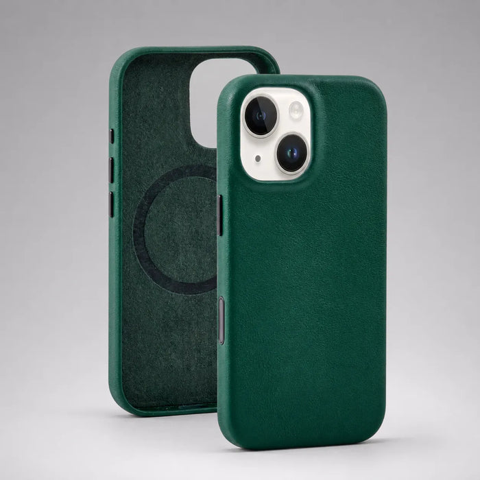 Green Genuine Leather Phone Case for iPhone 16 Pro Max (Wholesale/OEM Manufacturer)