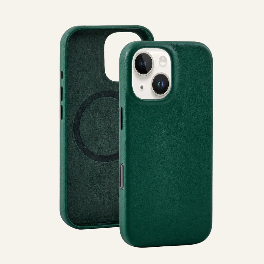 verde Genuine funda de cuero para móvil para iPhone 16 Pro Max (Fabricante mayorista/OEM)