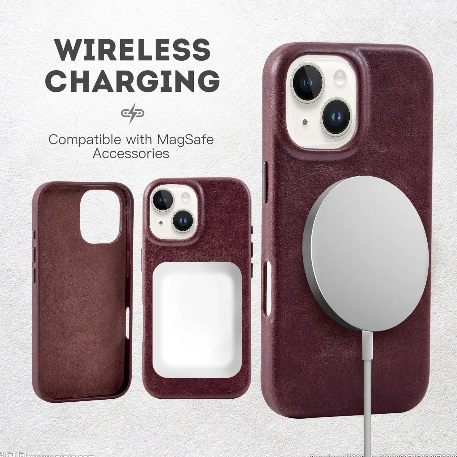 Slim Genuine Leather Phone Case for iPhone 16 Pro Max (Wholesale/OEM Manufacturer)
