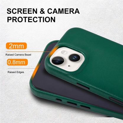 Green Genuine Leather Phone Case for iPhone 16 Pro Max (Wholesale/OEM Manufacturer)