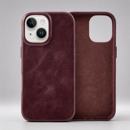 Wholesale Slim Genuine Leather Phone Case for iPhone 16 Pro Max Custom Logo Manufacturer