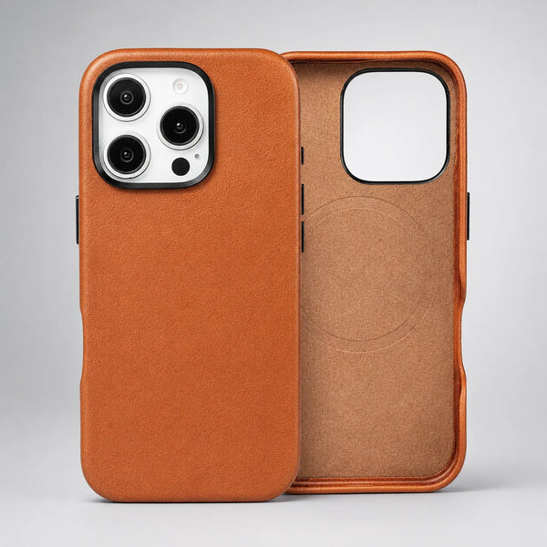 Genuine Leather Slim Back Cover for iPhone 15 Pro Max (Wholesale/OEM Manufacturer)