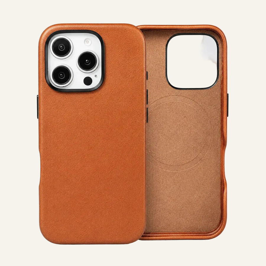 cuero genuino delgado tapa trasera para iPhone 15 Pro Max (Fabricante mayorista/OEM)
