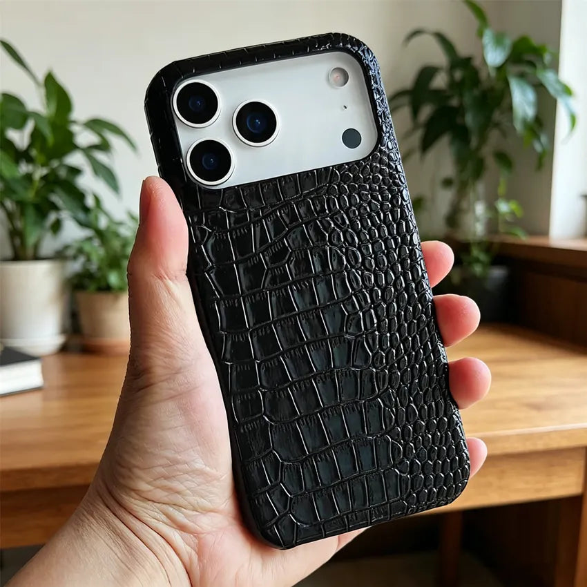 Genuine Leather Alligator Slim Phone Case (Wholesale/OEM Manufacturer)
