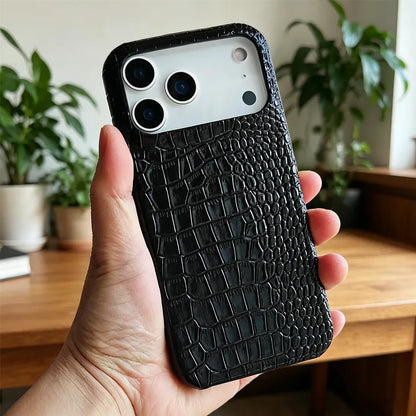 Genuine Leather Alligator Slim Phone Case (Wholesale/OEM Manufacturer)