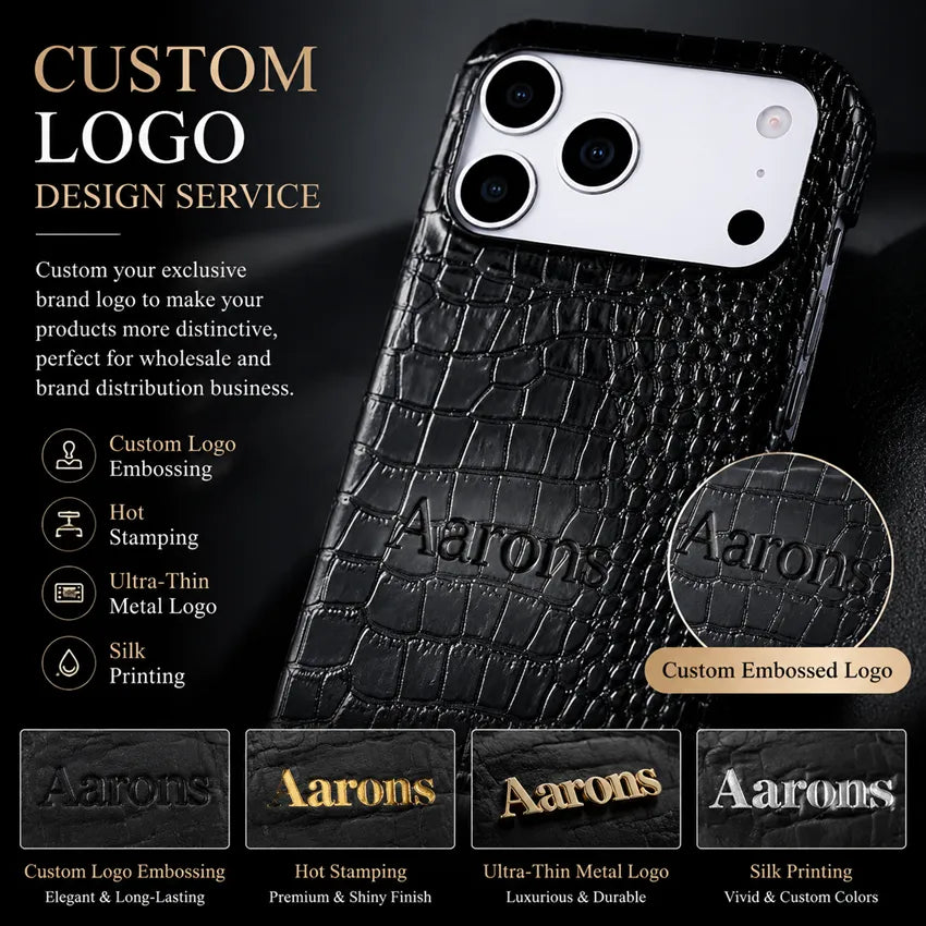 Genuine Leather Alligator Slim Phone Case (Wholesale/OEM Manufacturer)