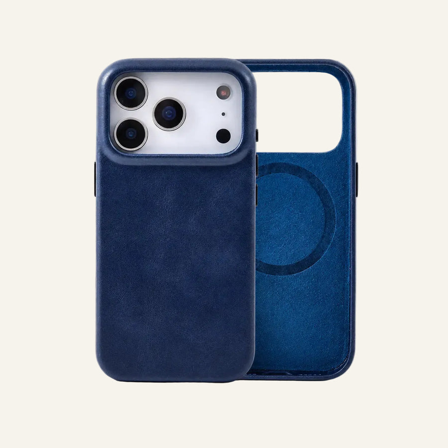 azul Genuine funda de cuero para móvil para iPhone 17 Pro Max (Fabricante mayorista/OEM)