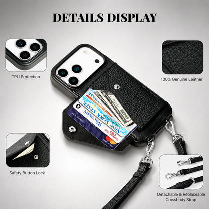 Premium Leather Crossbody Wallet Phone Case (Wholesale/OEM Manufacturer)