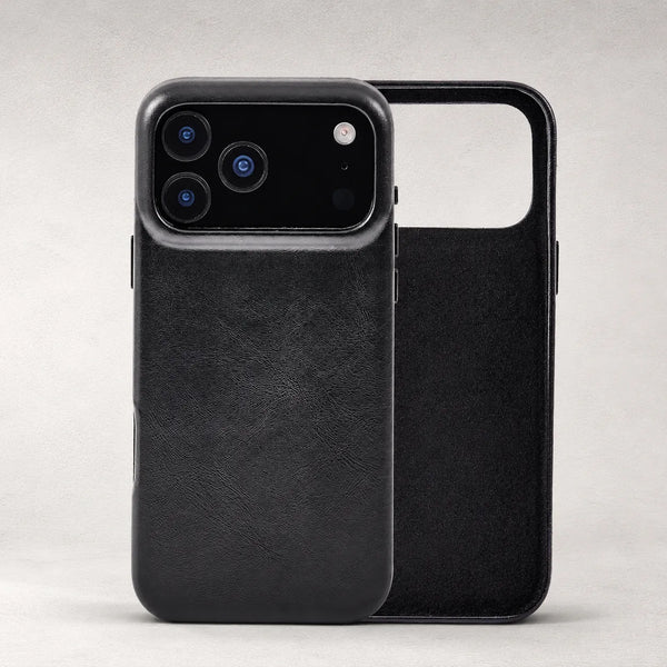 Slim Genuine Leather Anti-EMF Phone Case for iPhone 17 Pro Max (Wholesale/OEM Manufacturer)