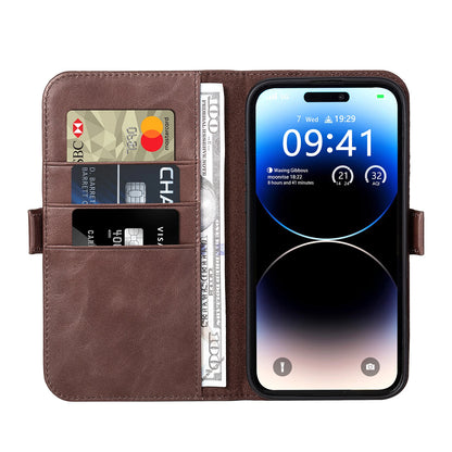 Genuine Leather Folio Wallet Phone Case for iPhone 17 Series image 5