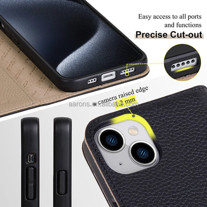 Genuine Leather Phone Case for iPhone 15 Series image 5