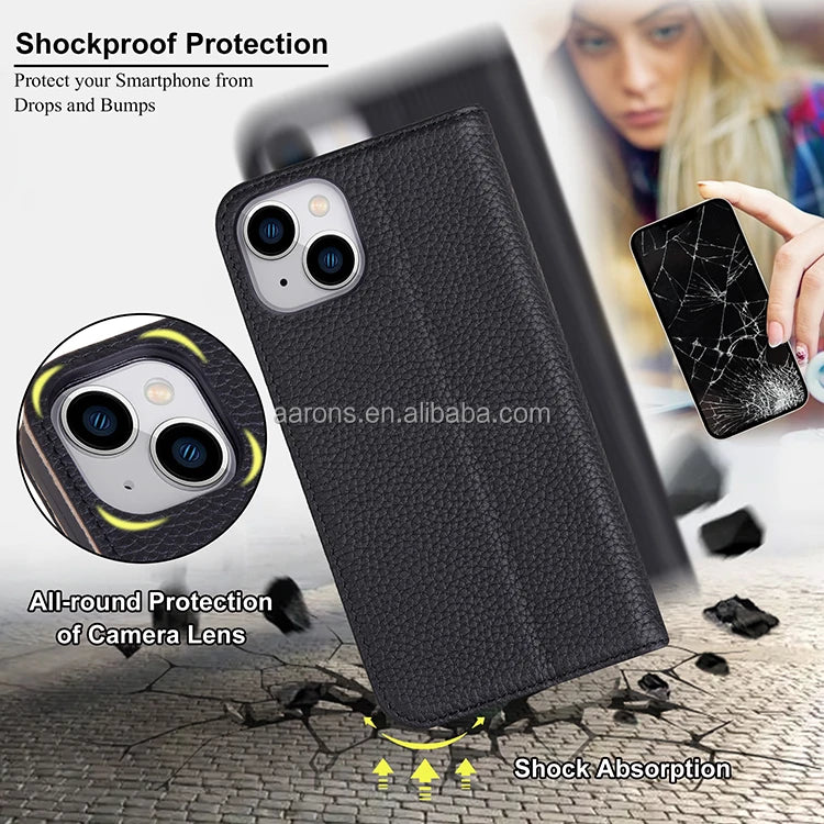 Genuine Leather Phone Case for iPhone 15 Series image 4
