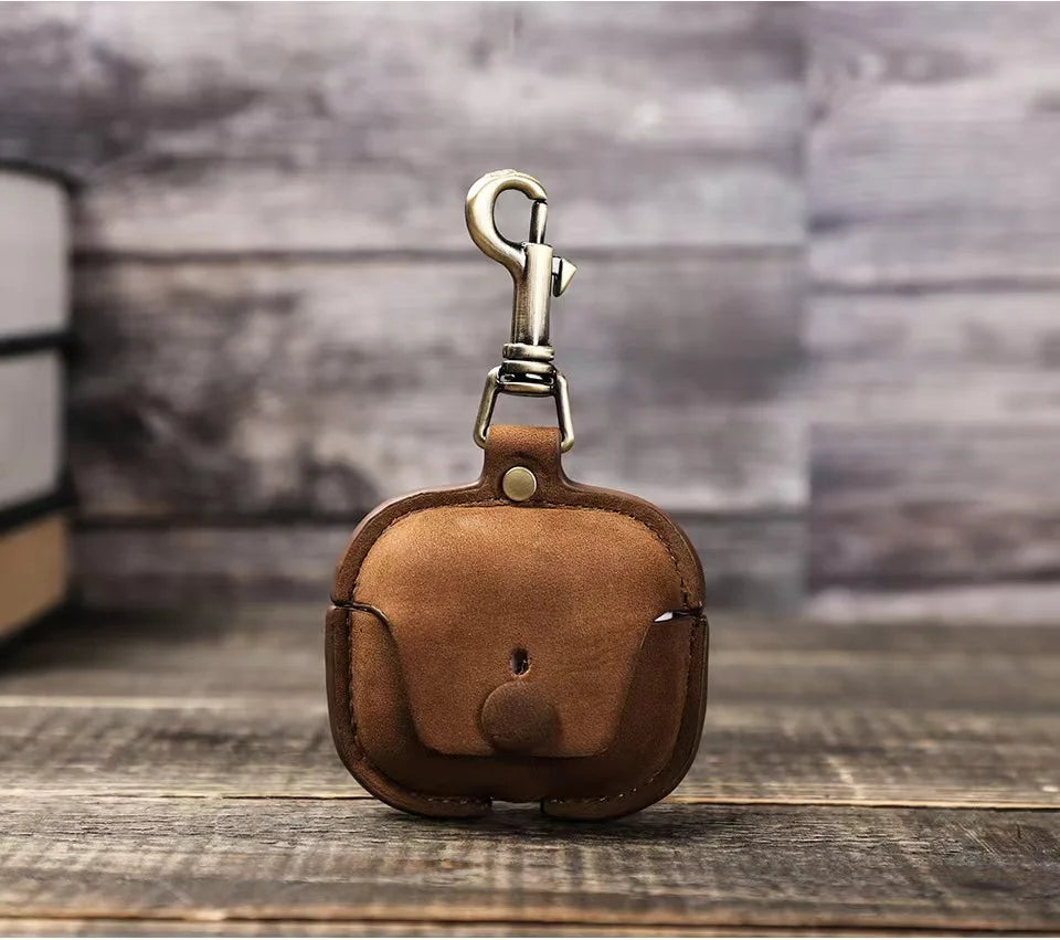 Genuine Leather Pouch Carrying AirPods / Earphone Case - image 2
