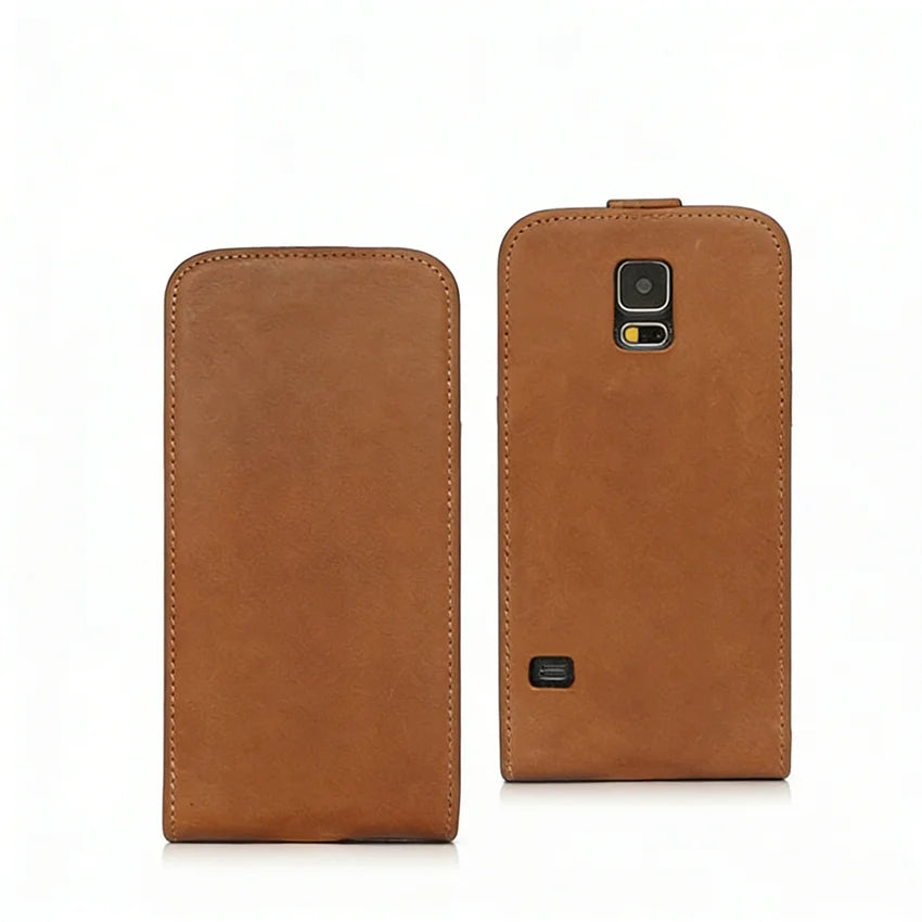 Genuine Leather Folio Wallet Phone Case for Customizable Device Models image 6