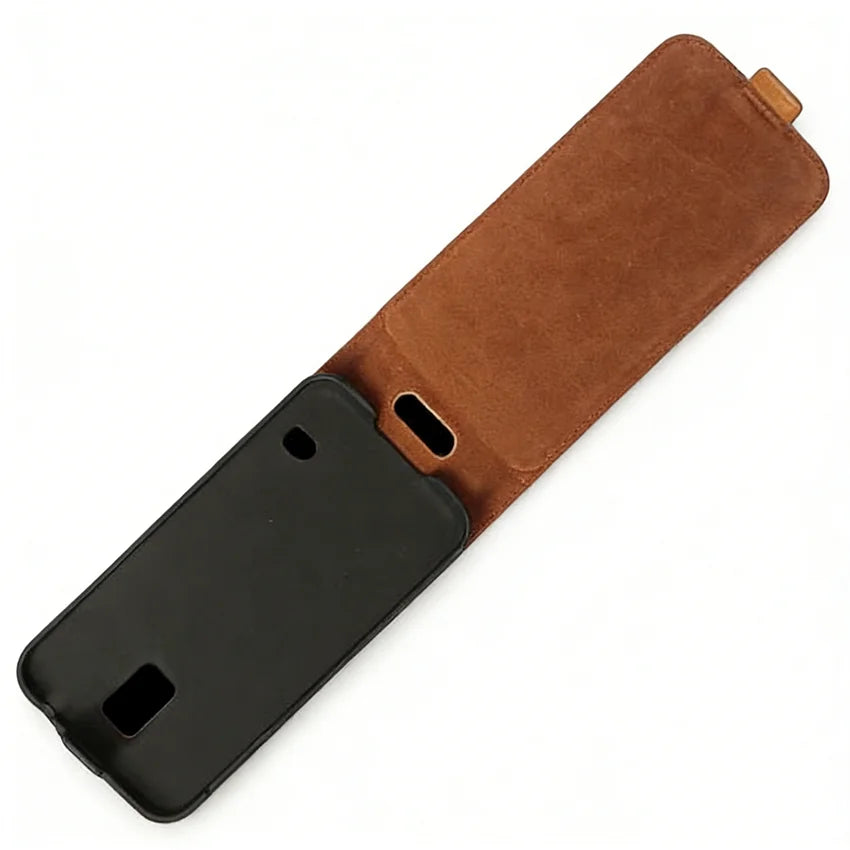 Genuine Leather Folio Wallet Phone Case for Customizable Device Models image 4