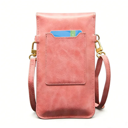 Genuine Leather Crossbody Wallet Phone Case for Customizable Device Models image 3