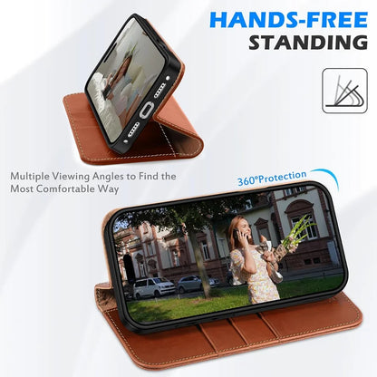 Genuine Leather RFID Wallet Phone Case for Samsung Galaxy Z Fold Series image 4