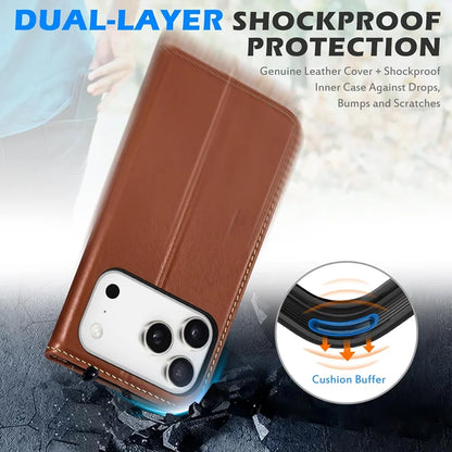 Genuine Leather RFID Wallet Phone Case for Samsung Galaxy Z Fold Series image 2