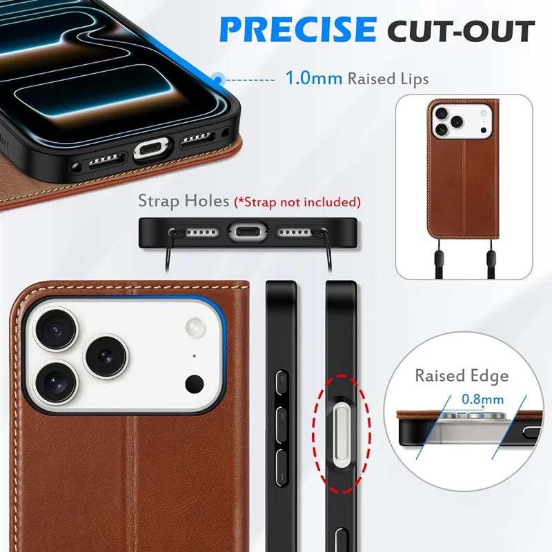 Genuine Leather RFID Wallet Phone Case for Samsung Galaxy Z Fold Series image 6