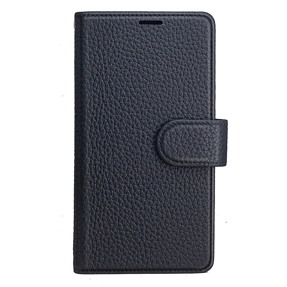 Pebble Leather Folio Card Slots Wallet Phone Case for Google Pixel 6 Series - image 3
