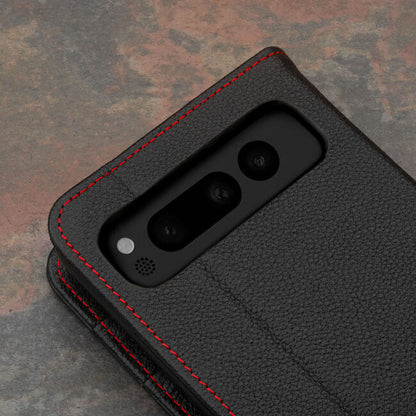 Aaronscase Genuine Leather Google Pixel Fold Wallet Case (Wholesale / Manufacturer)