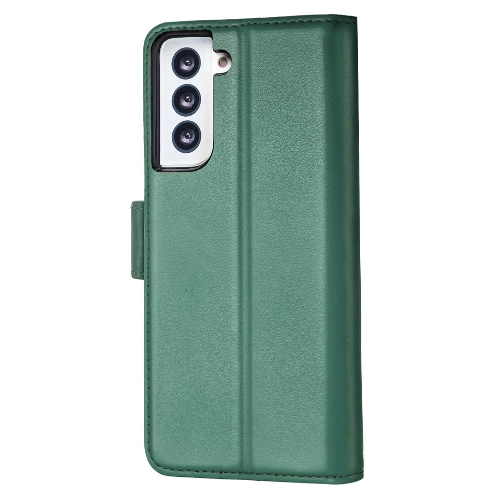 Cowhide Leather Folio Wallet Phone Case for Customizable Device Models image 3