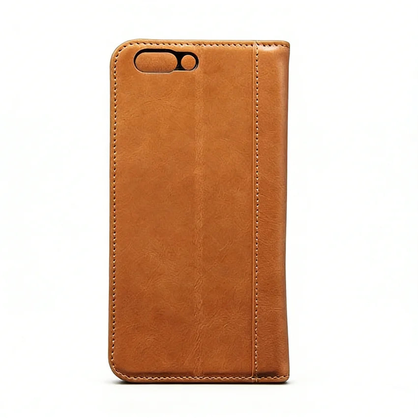 Genuine Leather Folio Wallet Phone Case for Customizable Device Models image 2