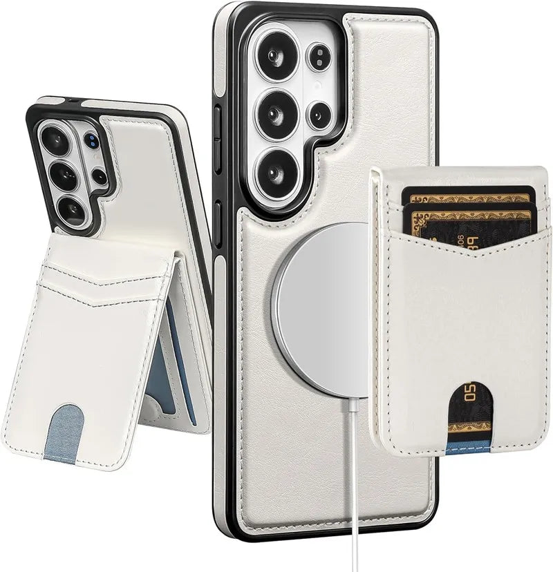Genuine Leather RFID Wallet Phone Case for Customizable Device Models image 8