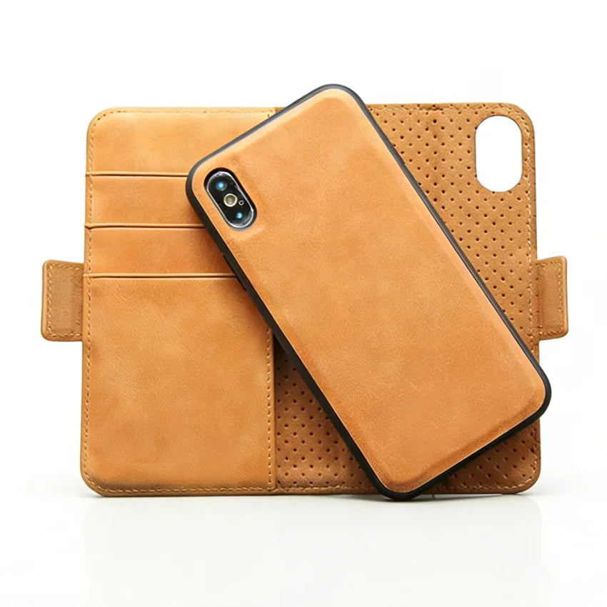 Genuine Leather Folio Wallet Phone Case for iPhone 12 Series image 7