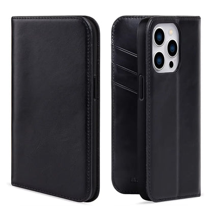 Natural Leather Folio Wallet Phone Case for iPhone 15 Series image 7