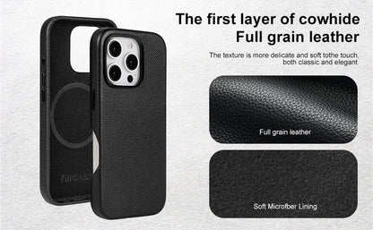 Genuine Leather Phone Case for iPhone 16 Series image 7