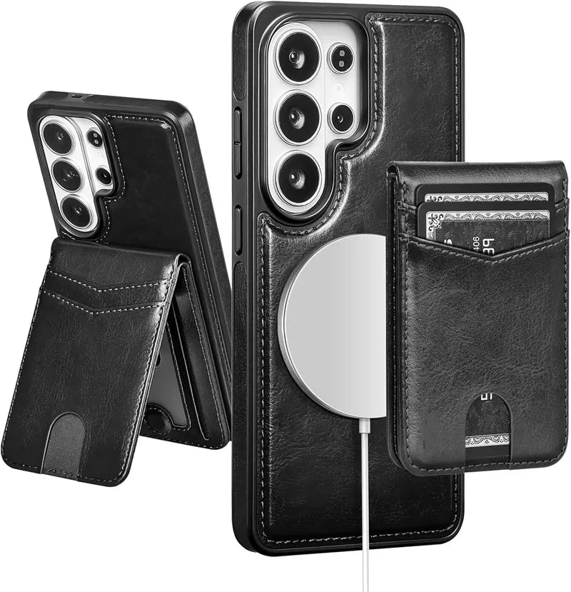Genuine Leather RFID Wallet Phone Case for Customizable Device Models image 7