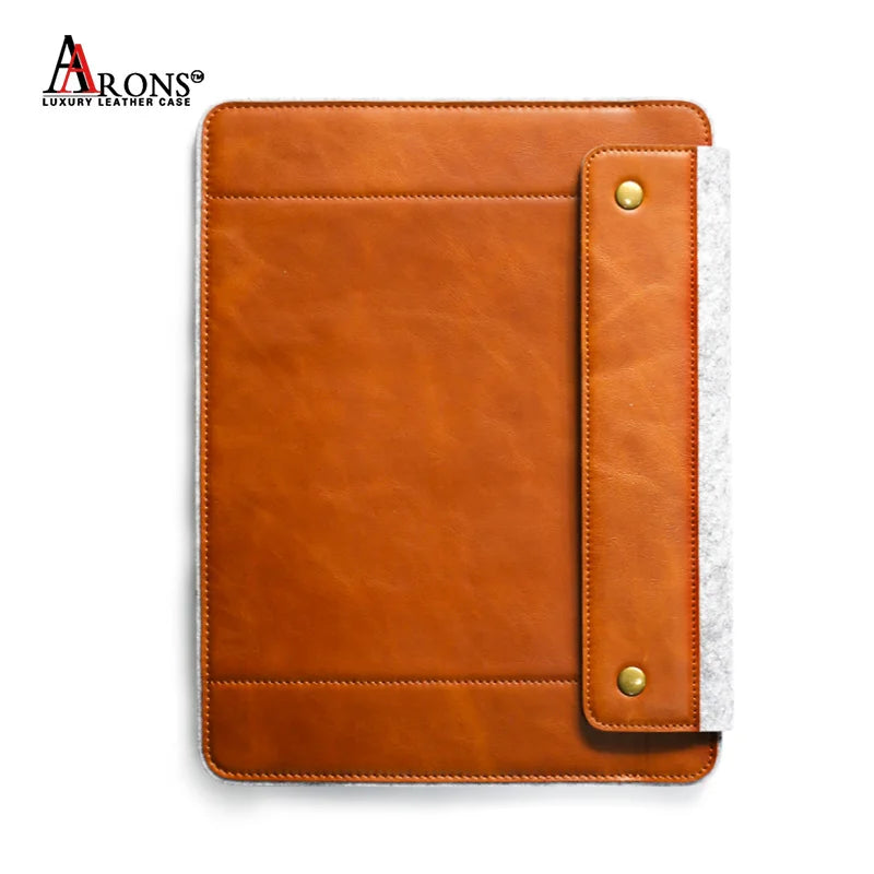 Genuine Leather Wool Felt Shockproof Tablet / iPad Case for iPad Air - image 7
