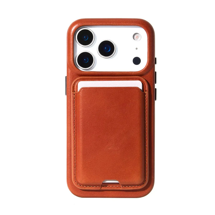 Genuine Leather Screen Protector Phone Case for iPhone 17 Series Style 02 - image 1