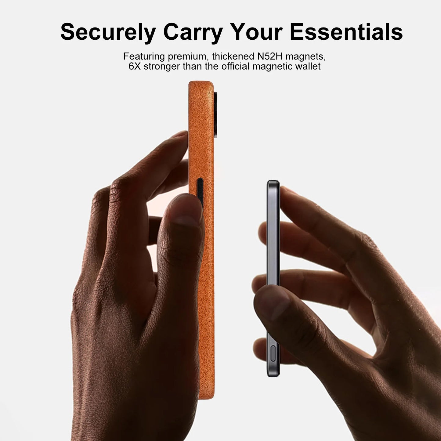 Genuine Leather Full Wrap Screen Protector Phone Case for iPhone 16 Series - image 4