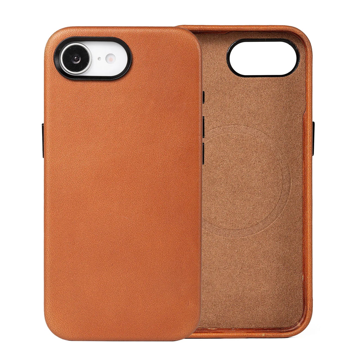 Genuine Leather Full Wrap Screen Protector Phone Case for iPhone 16 Series - image 1